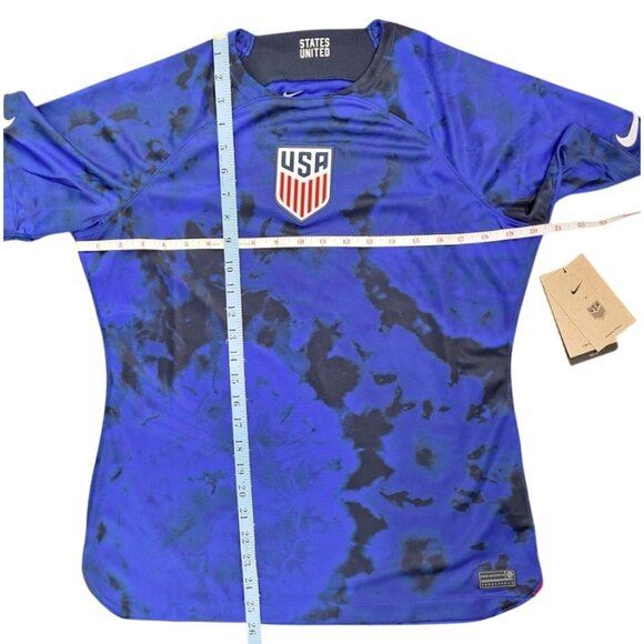 Nike USA Soccer Jersey Blue Black Tie-Dye Slim Fit Dri-Fit Women Large DN0777453 - Picture 11 of 11